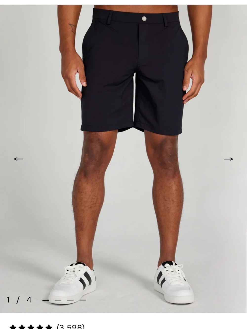 Men's Black Athletic Golf Shorts by Unknown Brand